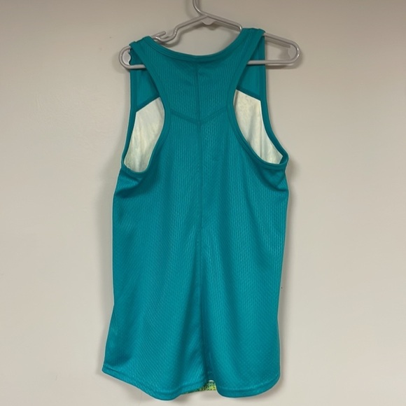 Everlast razor back tank top,  vibrant turquoise /yellow/green,  Large (14) - Picture 3 of 7